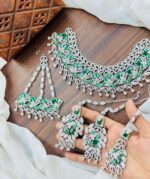 Zircon Bridal set with jhumar - Image 6