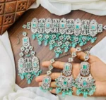 Zircon bridal set with jhumar - Image 6
