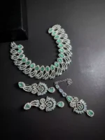 Zircon necklace set with teeka - Image 7