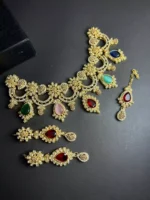 Zircon necklace set with teeka - Image 8