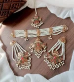 Hyderabadi choker set with big size earrings