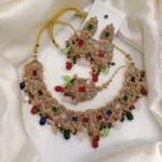Zircon necklace set with teeka - Image 7