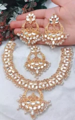 Sheesh kundan necklace set - Image 6