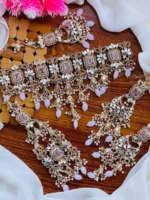 Kundan bridal set with jhumar - Image 6