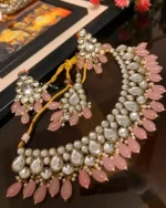 Antique kundan necklace set - Image 4