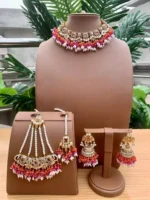 Heavy bridal set with jhumar - Image 5