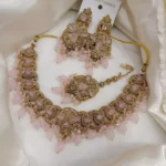 Zircon necklace set with teeka - Image 6