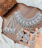 Zircon Bridal set with jhumar - Image 4