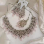 Zircon necklace set with teeka - Image 5
