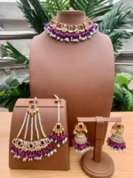 Heavy bridal set with jhumar - Image 4