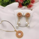 Gold plated pendant set-006 - Image 3