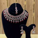 Zircon necklace set with teeka - Image 7