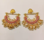 Gold plated designer earrings - Image 3