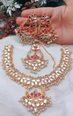 Sheesh kundan necklace set - Image 7