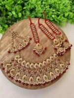 Heavy bridal set with jhumar - Image 2