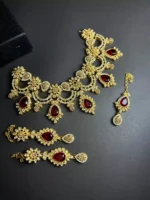 Zircon necklace set with teeka - Image 5