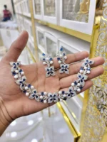 Zircon designer necklace set