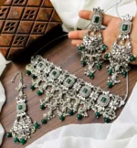 Kundan full neck bridal set - Image 6
