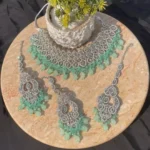 zircon bridal set with long earrings - Image 5