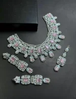 Zircon AD necklace set with teeka