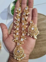 Zircon necklace set with teeka - Image 3
