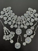 AD Zircon bridal set with jhumar