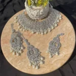 zircon bridal set with long earrings - Image 3