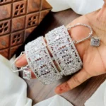 Zircon openable bangle pair - Image 3