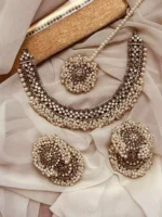 Heavy gajra jhumki teeka set - Image 4