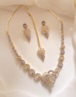 Indian necklace set with teeka - Image 3