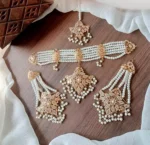 Hyderabadi choker set with big size earrings - Image 3